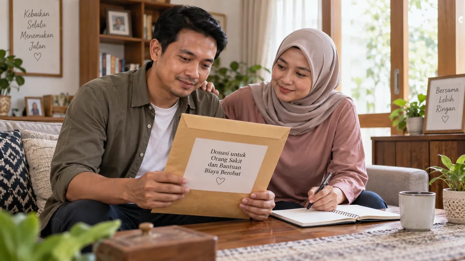 Ilustrasi keluarga menyiapkan dukungan biaya berobat